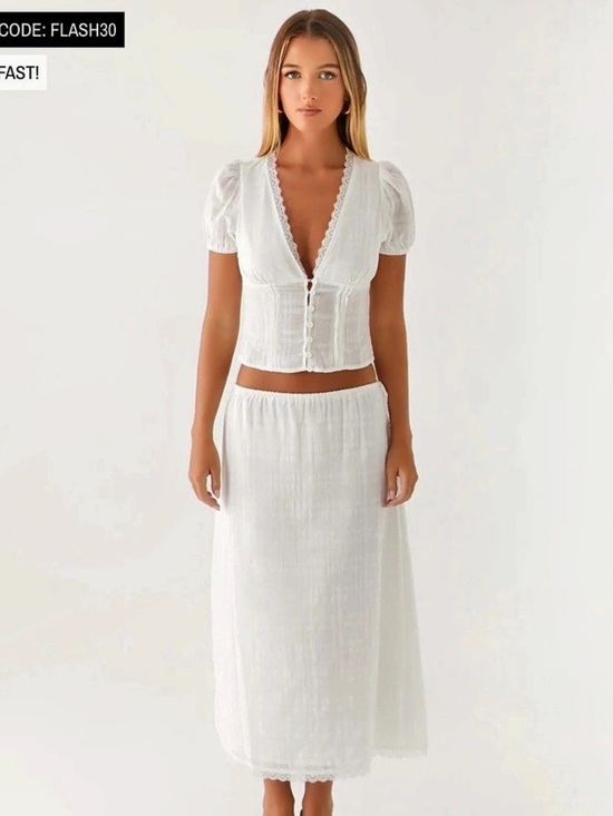 Peppermayo Tops - Peppermayo sweet lullaby white dainty top